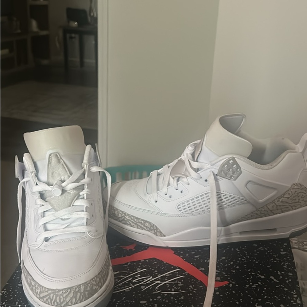 Jordan White and Gray Sneakers